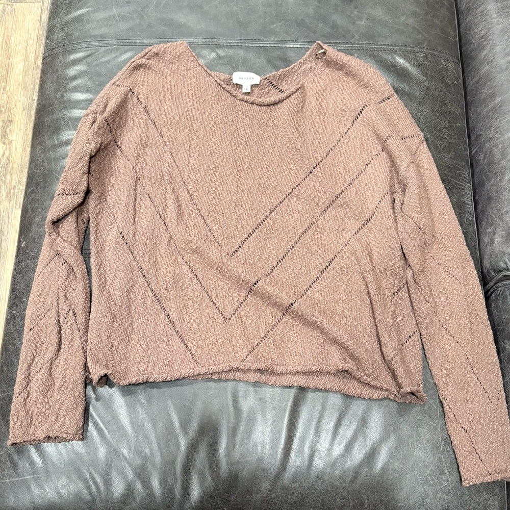 Heyson Brown Textured Women Sweater